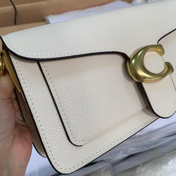 Coach Cream Shoulder Bag with Gold Accent - Picture 2 of 8